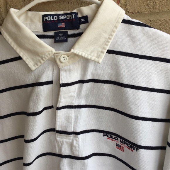 Vintage Polo Sport striped polo - Picture 6 of 7
